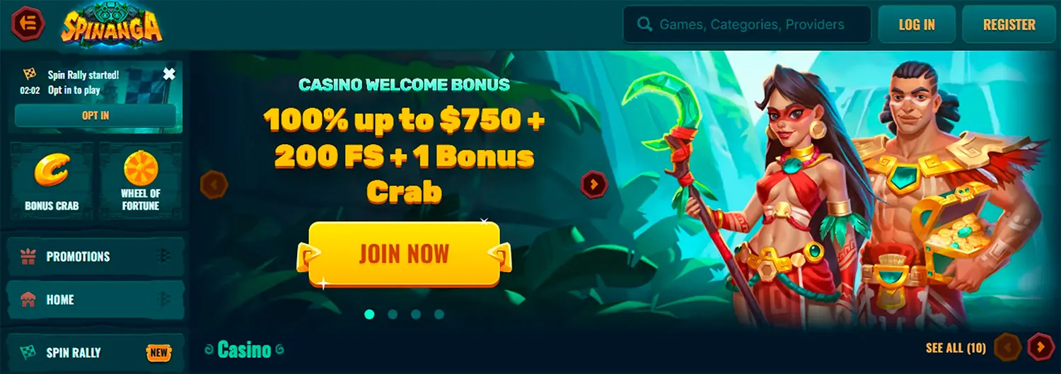 nove spletni casino Spinanga